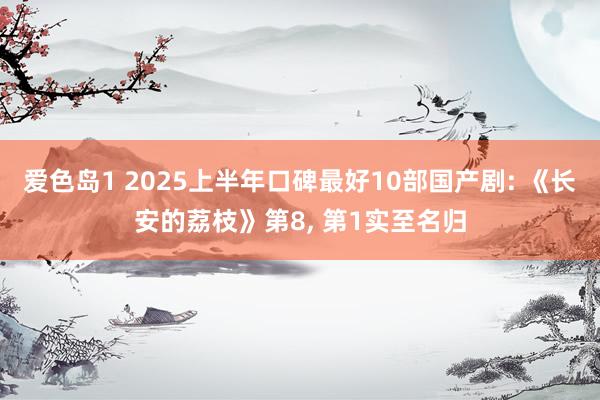 爱色岛1 2025上半年口碑最好10部国产剧: 《长安的荔枝》第8， 第1实至名归